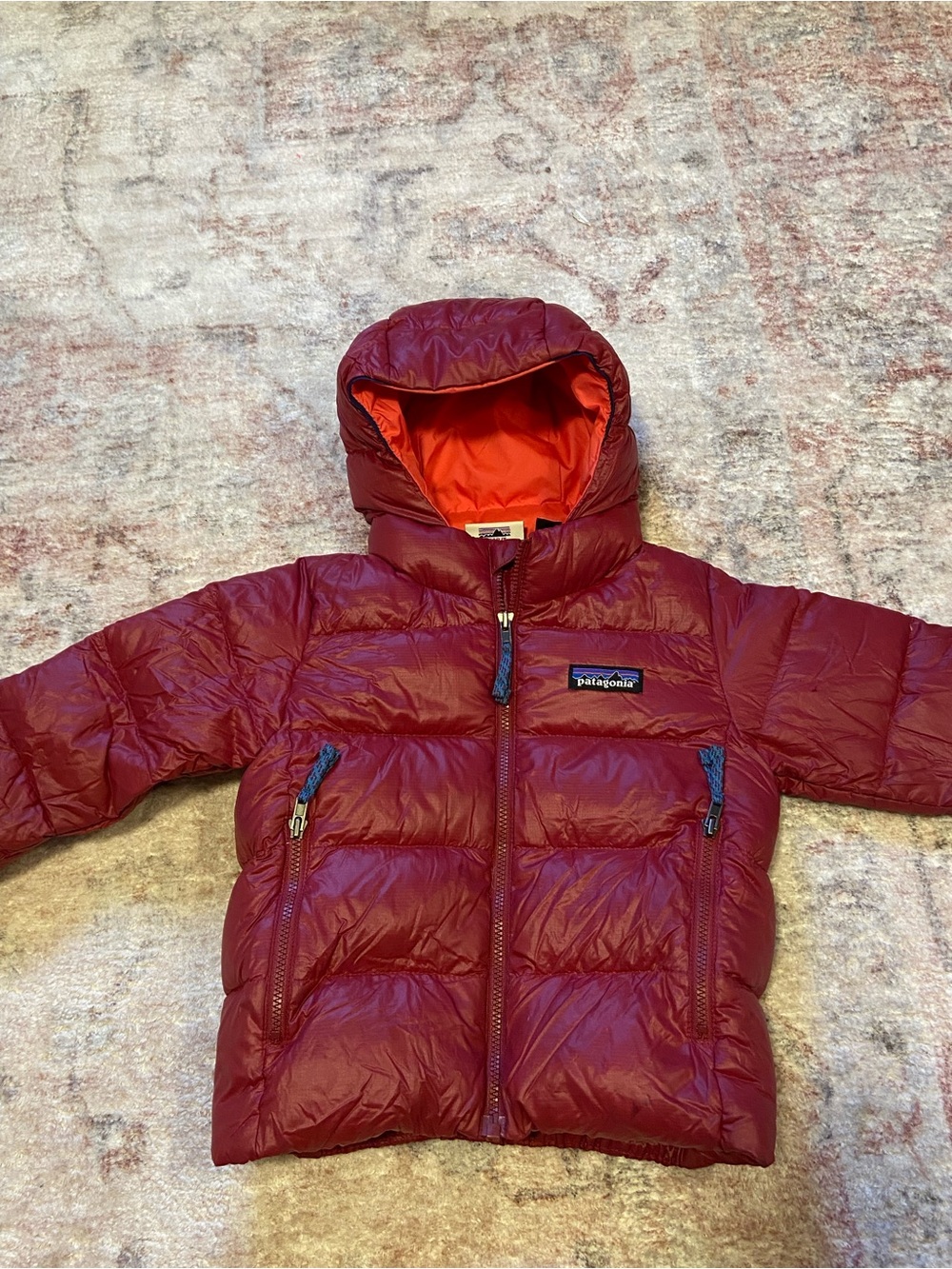 Patagonia Kids' Hooded Down Jacket - Burgundy